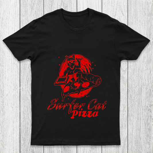 Surfer Cat Pizza Chicluma T Shirt