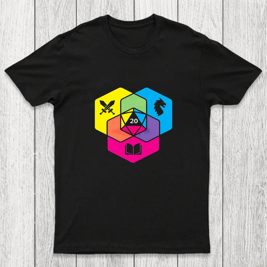 RPG CMYK Dice Venn Diagram Chicluma T-Shirt