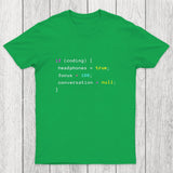 Coding With Headphones Javascript Chicluma T-Shirt
