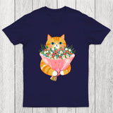 Cozy Cat Offering A Bouquet Chicluma T-Shirt