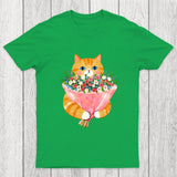 Cozy Cat Offering A Bouquet Chicluma T-Shirt