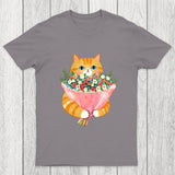 Cozy Cat Offering A Bouquet Chicluma T-Shirt