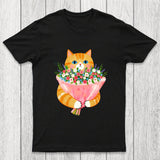 Cozy Cat Offering A Bouquet Chicluma T-Shirt
