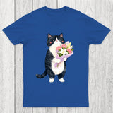 Sweet Cat Delivers Flowers Chicluma T-Shirt