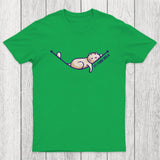 Hy-purr-bola Hyperbola Maths Cat Pun Chicluma T-Shirt