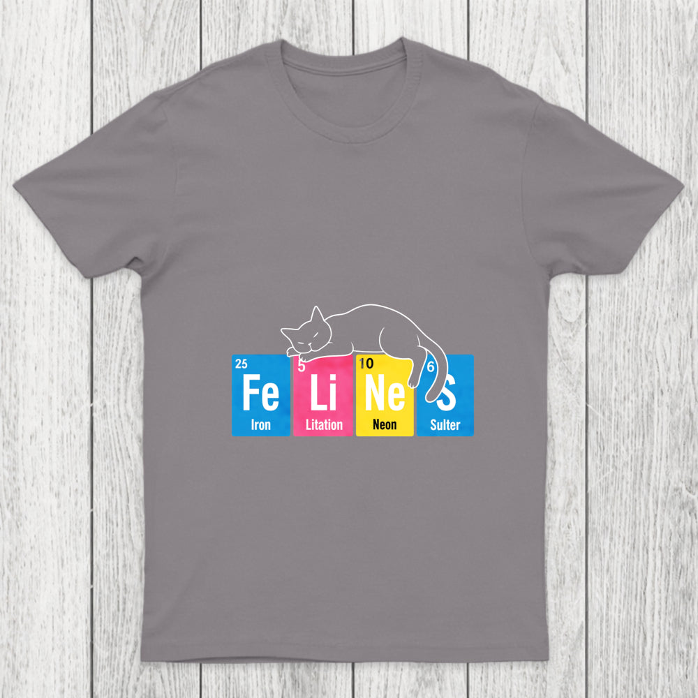 Felines Science Periodic Cat Chicluma T Shirt