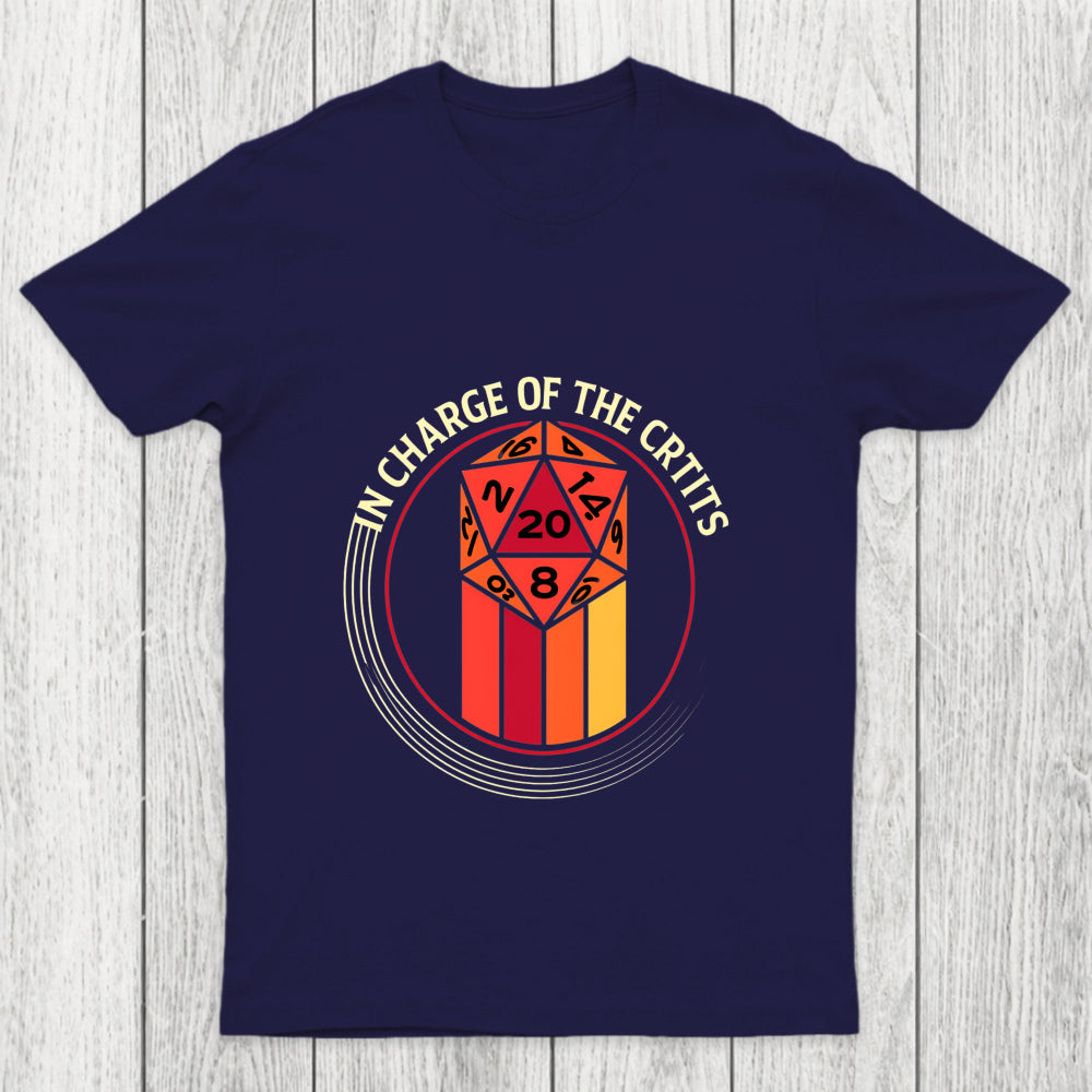 In Charge Of The Crits D20 Retro Chicluma T Shirt