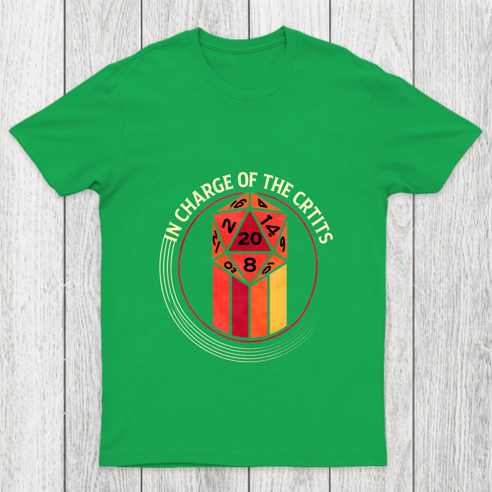 In Charge Of The Crits D20 Retro Chicluma T Shirt