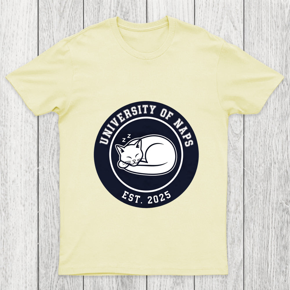 University Of Naps Sleeping Cat Chicluma T Shirt