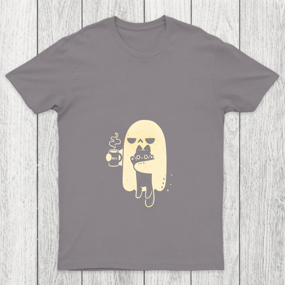 Cute Ghost Holding Cat Chicluma T Shirt