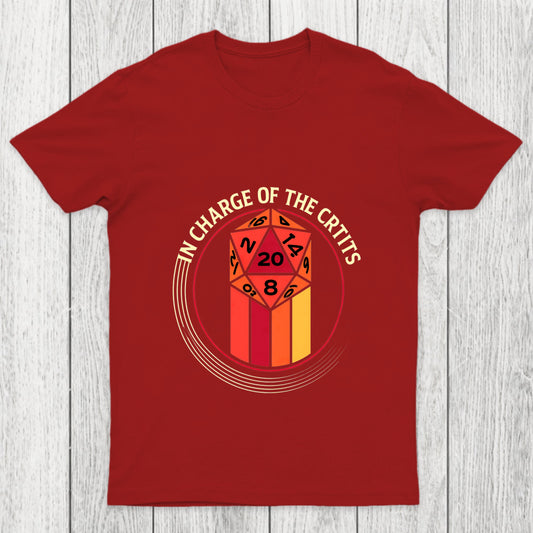 In Charge Of The Crits D20 Retro Chicluma T Shirt