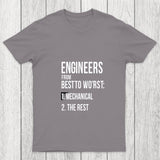 Engineers From Best To Worst Mechanical Engineering Chicluma T Shirt