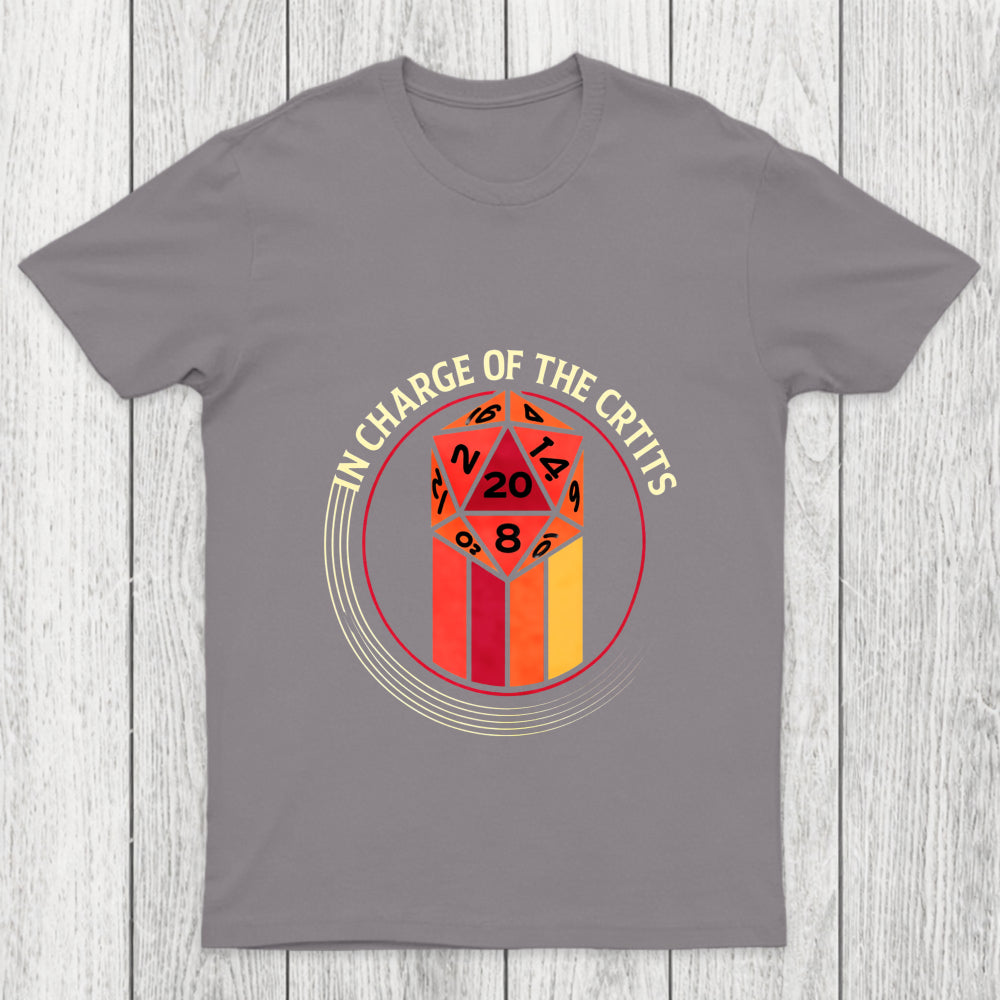 In Charge Of The Crits D20 Retro Chicluma T Shirt