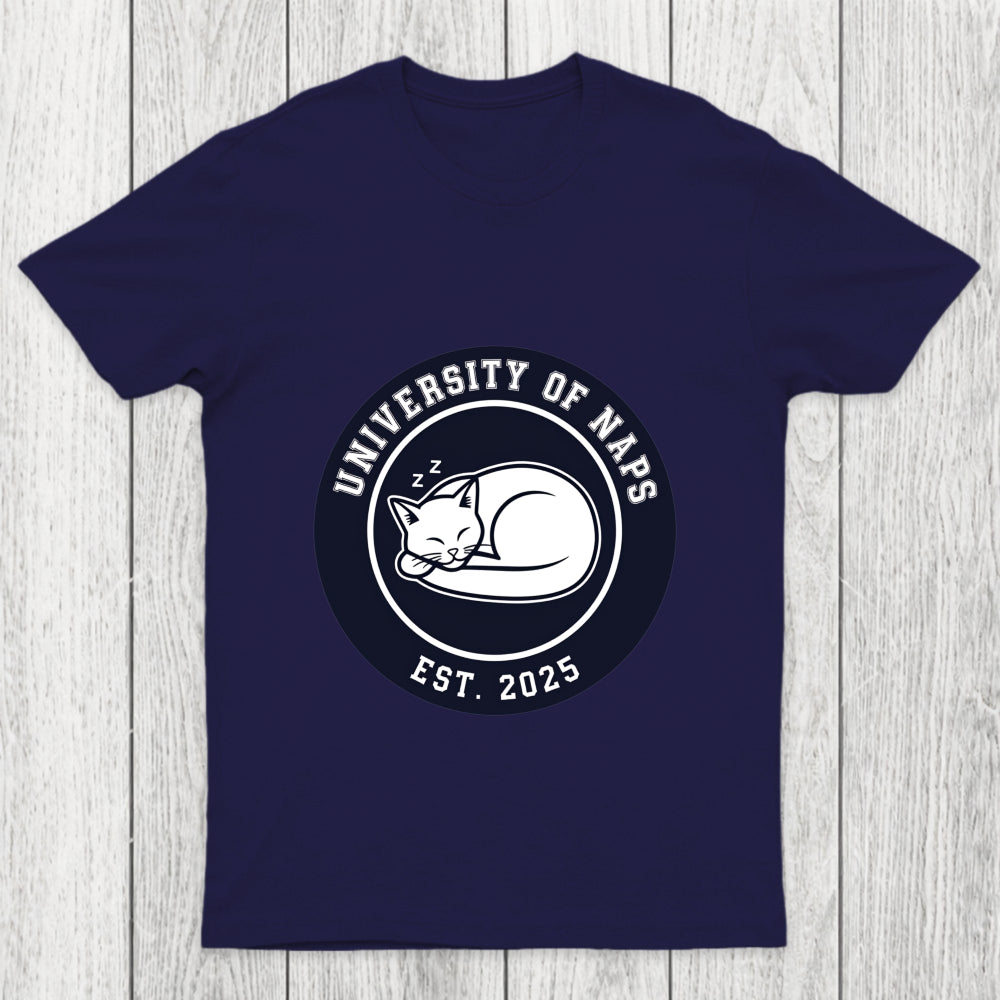 University Of Naps Sleeping Cat Chicluma T Shirt