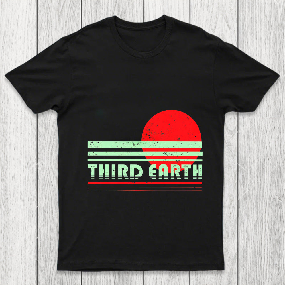 Third Earth Retro Fantasy Sunset Chicluma T Shirt