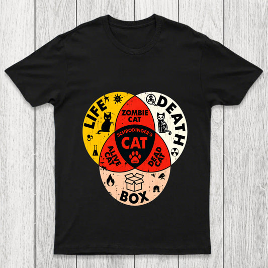 Schrodinger's Cat Venn Diagram Chicluma T Shirt