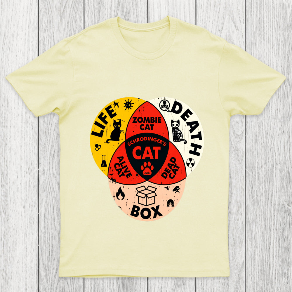 Schrodinger's Cat Venn Diagram Chicluma T Shirt