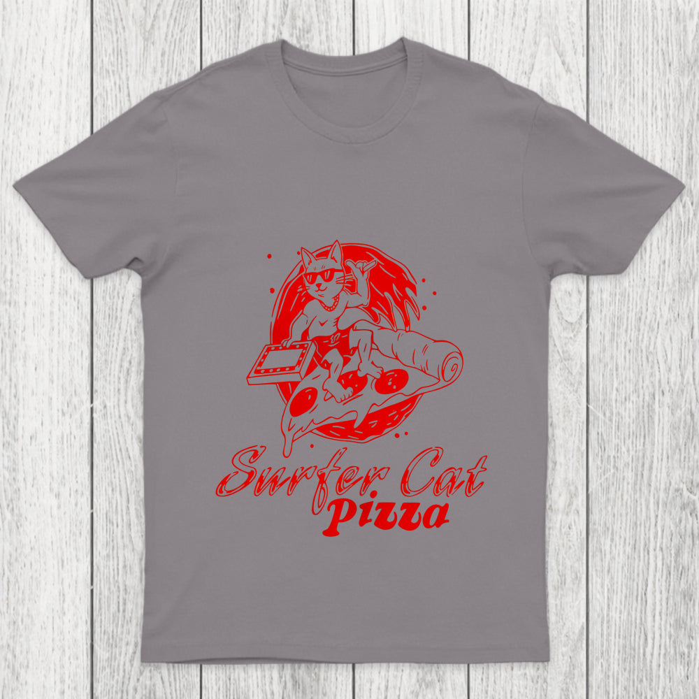 Surfer Cat Pizza Chicluma T Shirt