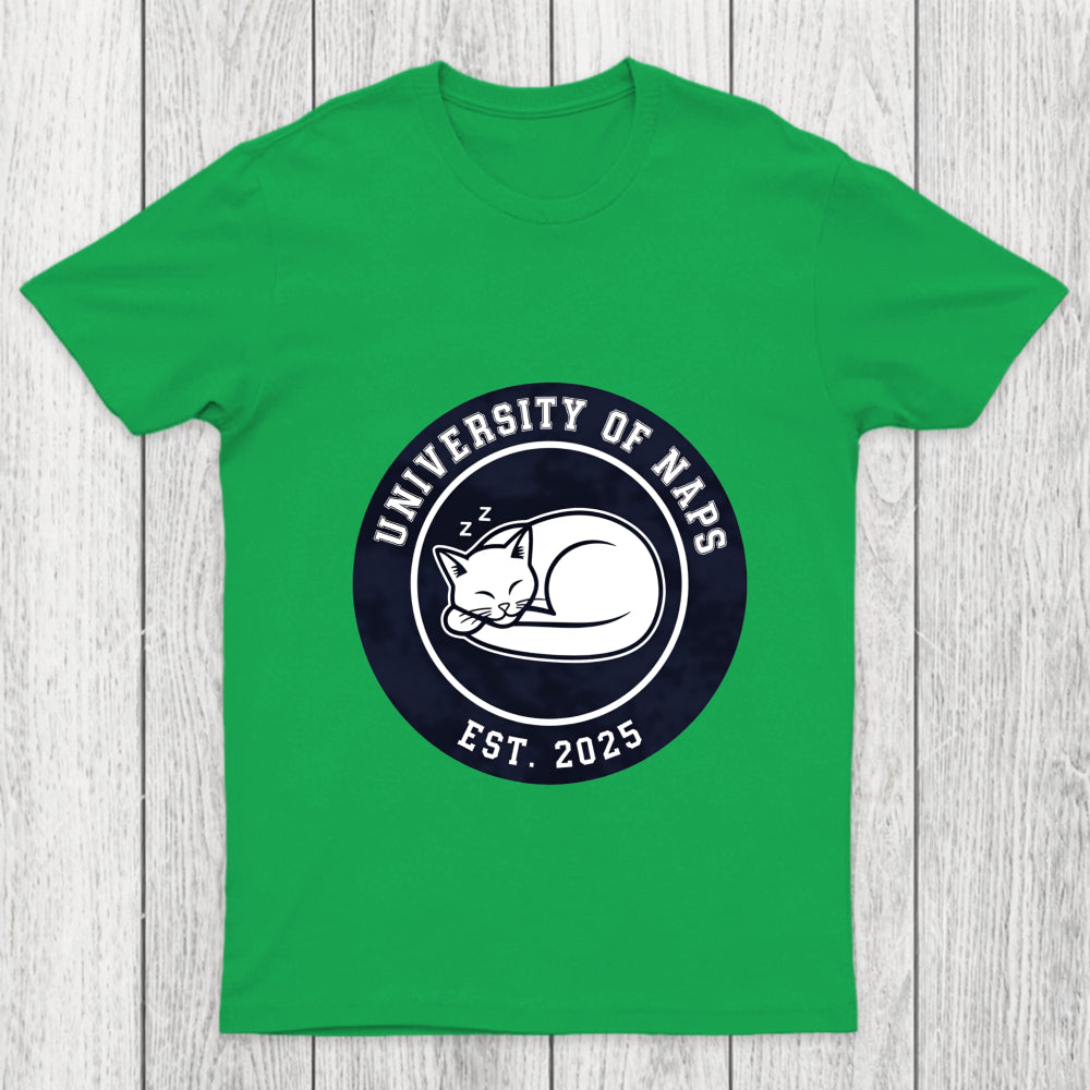 University Of Naps Sleeping Cat Chicluma T Shirt