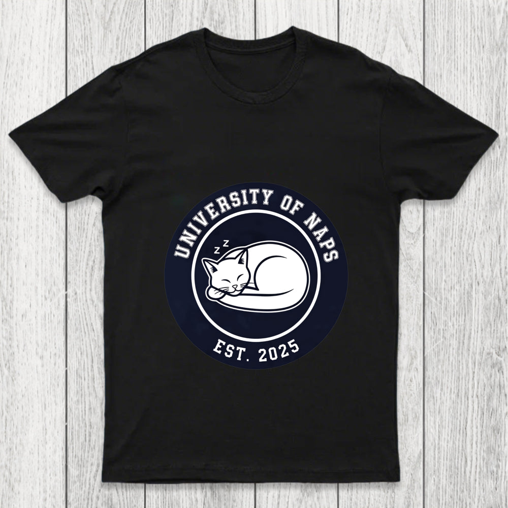 University Of Naps Sleeping Cat Chicluma T Shirt