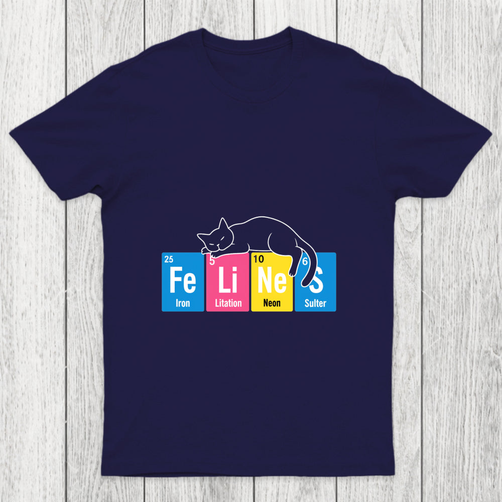 Felines Science Periodic Cat Chicluma T Shirt
