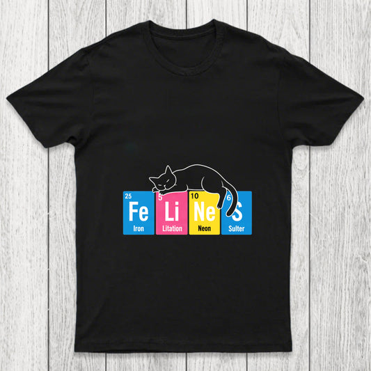Felines Science Periodic Cat Chicluma T Shirt