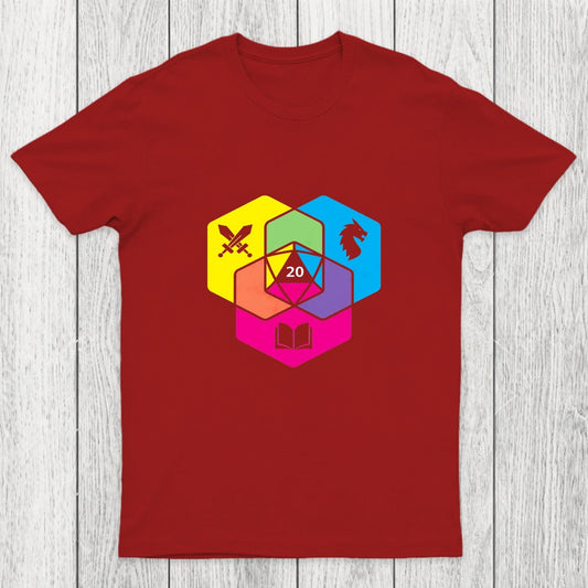 RPG CMYK Dice Venn Diagram Chicluma T-Shirt