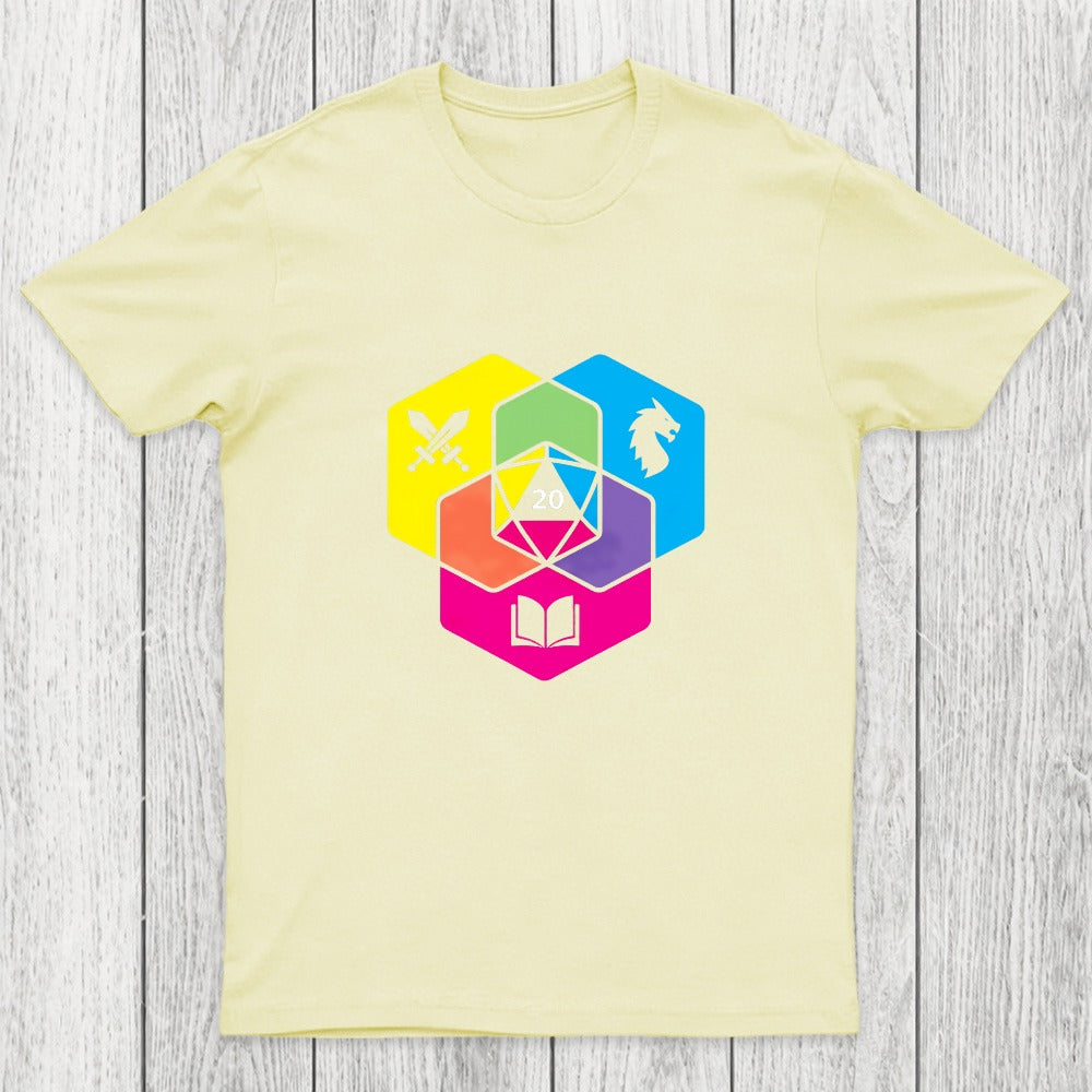 RPG CMYK Dice Venn Diagram Chicluma T-Shirt