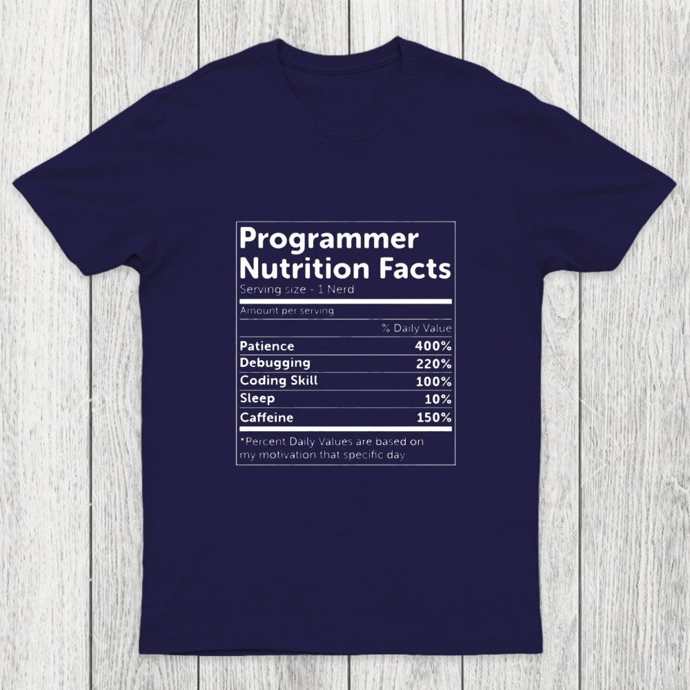Programmer Nutrition Facts Chicluma T-Shirt