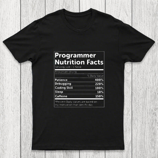 Programmer Nutrition Facts Chicluma T-Shirt