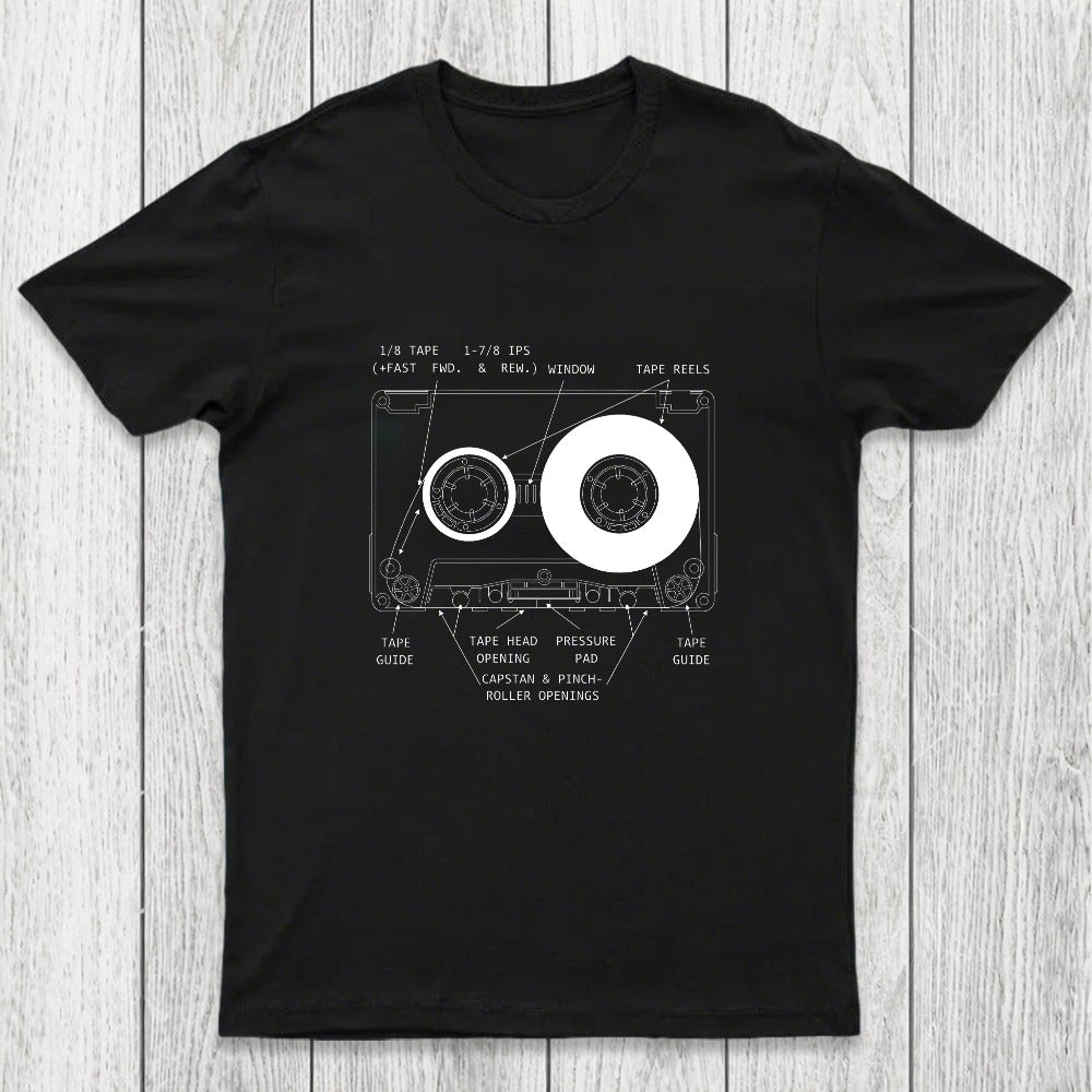 Anatomy of a Cassette Tape Chicluma T-Shirt