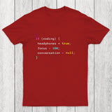 Coding With Headphones Javascript Chicluma T-Shirt