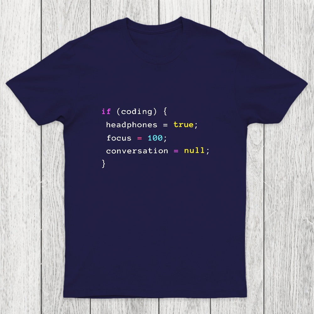 Coding With Headphones Javascript Chicluma T-Shirt