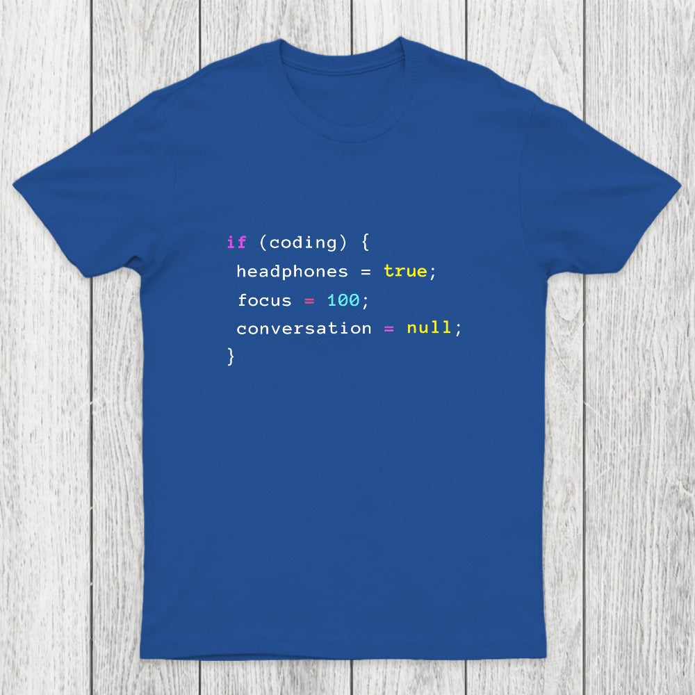 Coding With Headphones Javascript Chicluma T-Shirt