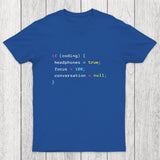Coding With Headphones Javascript Chicluma T-Shirt