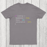 Coding With Headphones Javascript Chicluma T-Shirt