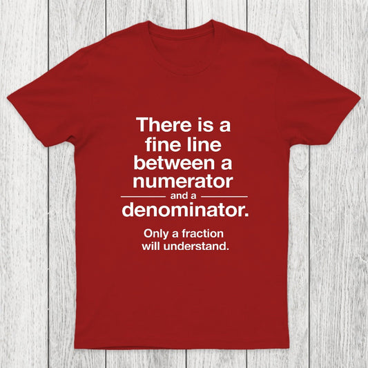 Funny Numerator Denominator Math Chicluma T-Shirt
