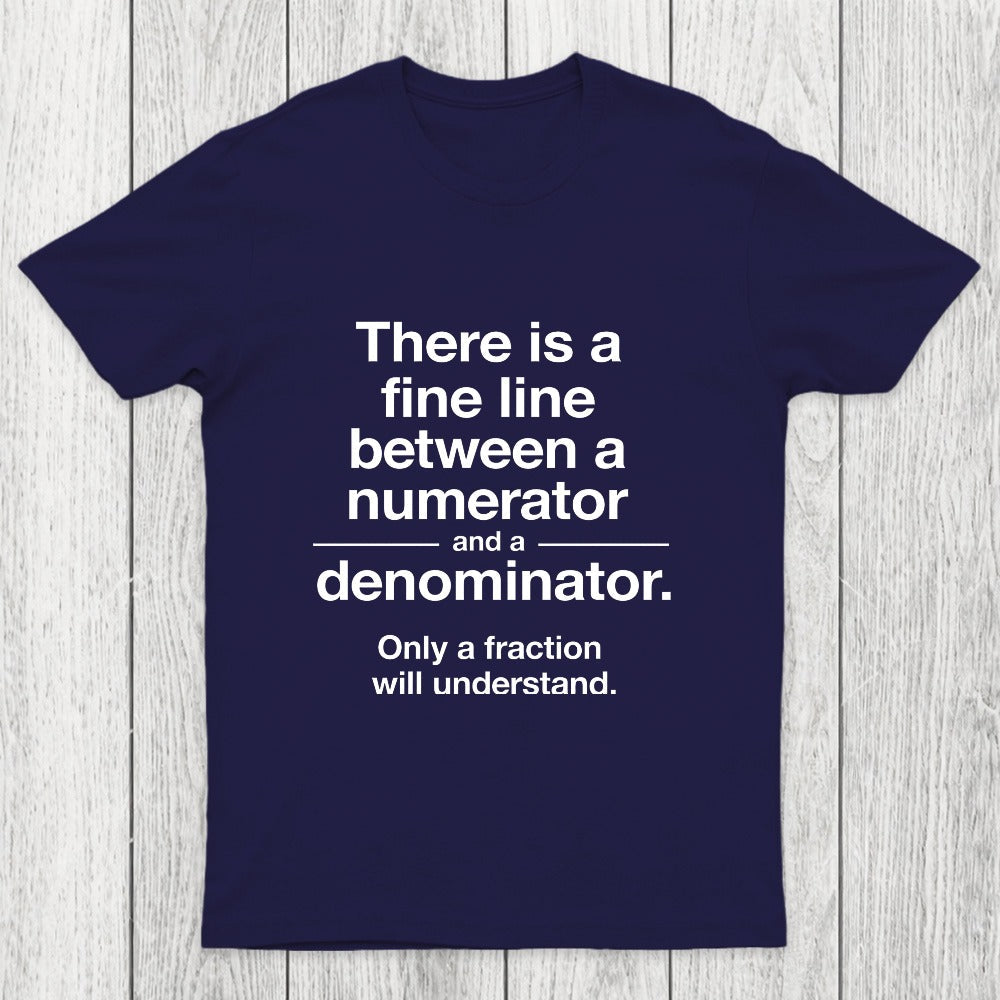 Funny Numerator Denominator Math Chicluma T-Shirt