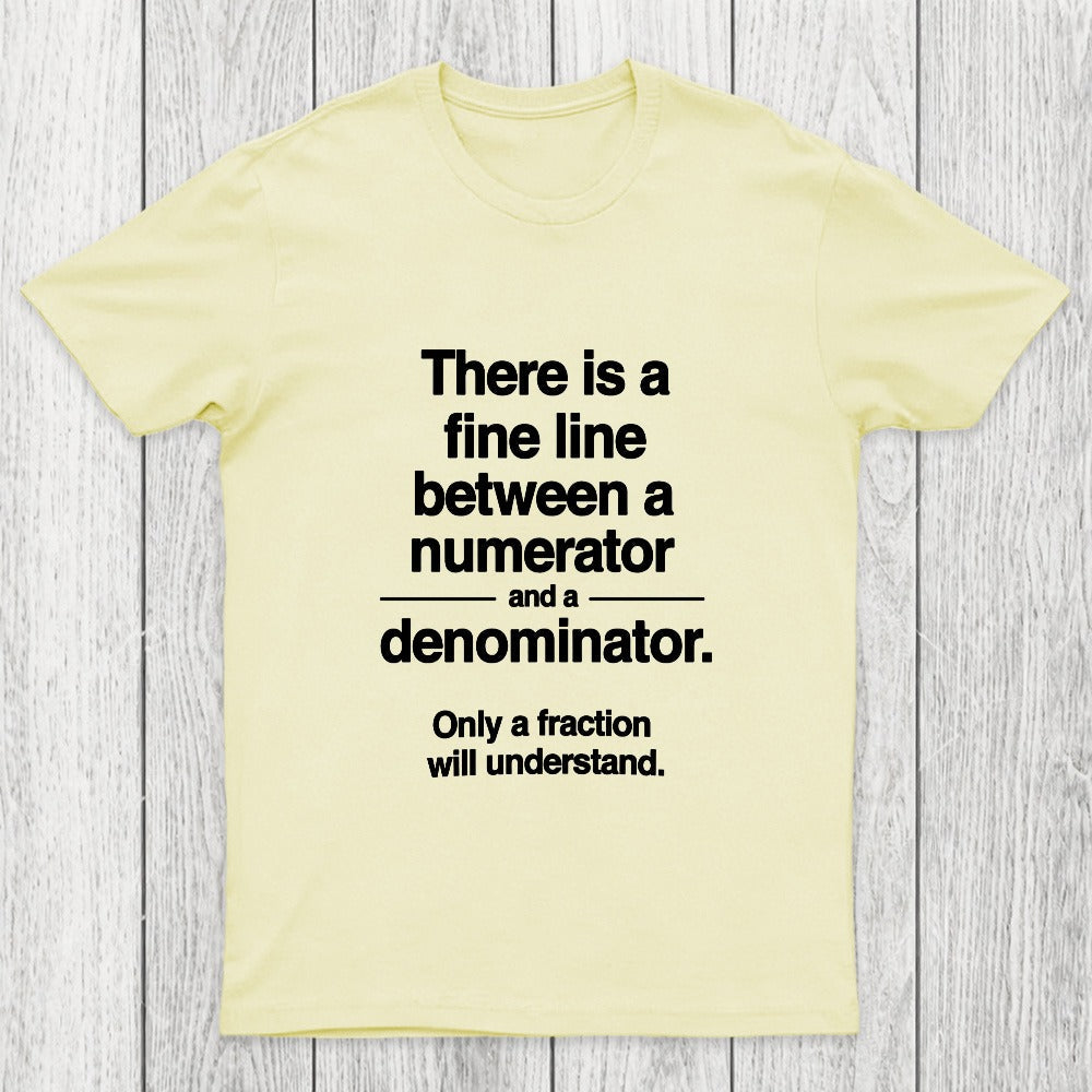Funny Numerator Denominator Math Chicluma T-Shirt