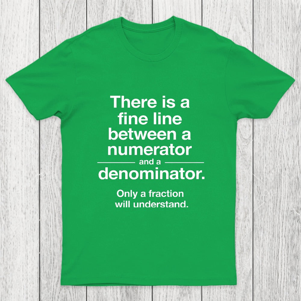 Funny Numerator Denominator Math Chicluma T-Shirt