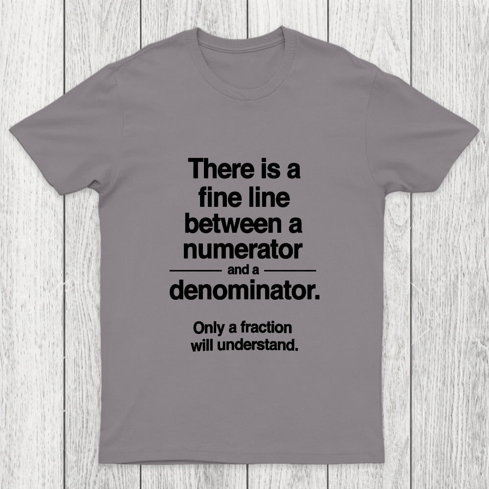 Funny Numerator Denominator Math Chicluma T-Shirt