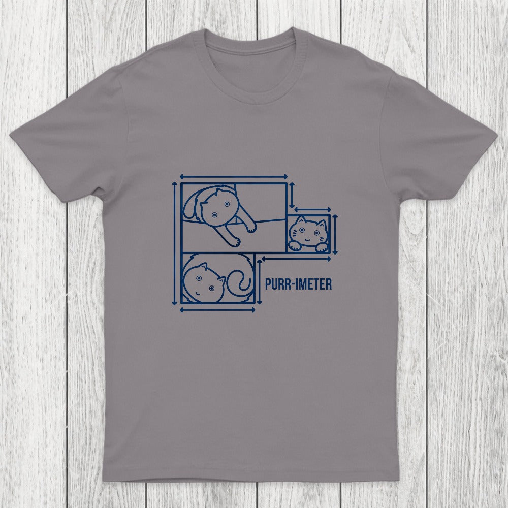 Purr-imeter Maths Cat Pun Chicluma T-Shirt