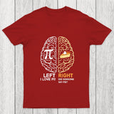 Funny Pi Day Left Vs Right Brain Pie Chicluma T-Shirt