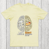 Funny Pi Day Left Vs Right Brain Pie Chicluma T-Shirt