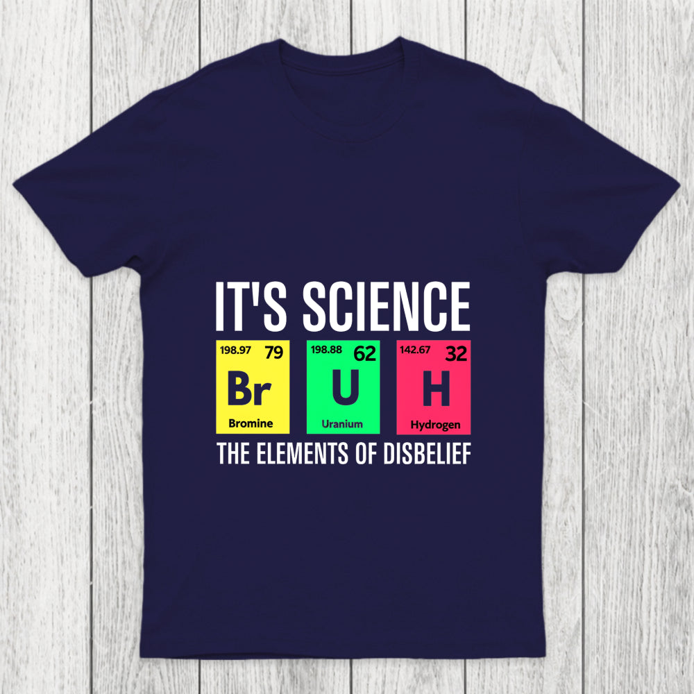 Funny Periodic Table Science Bruh Chicluma T Shirt