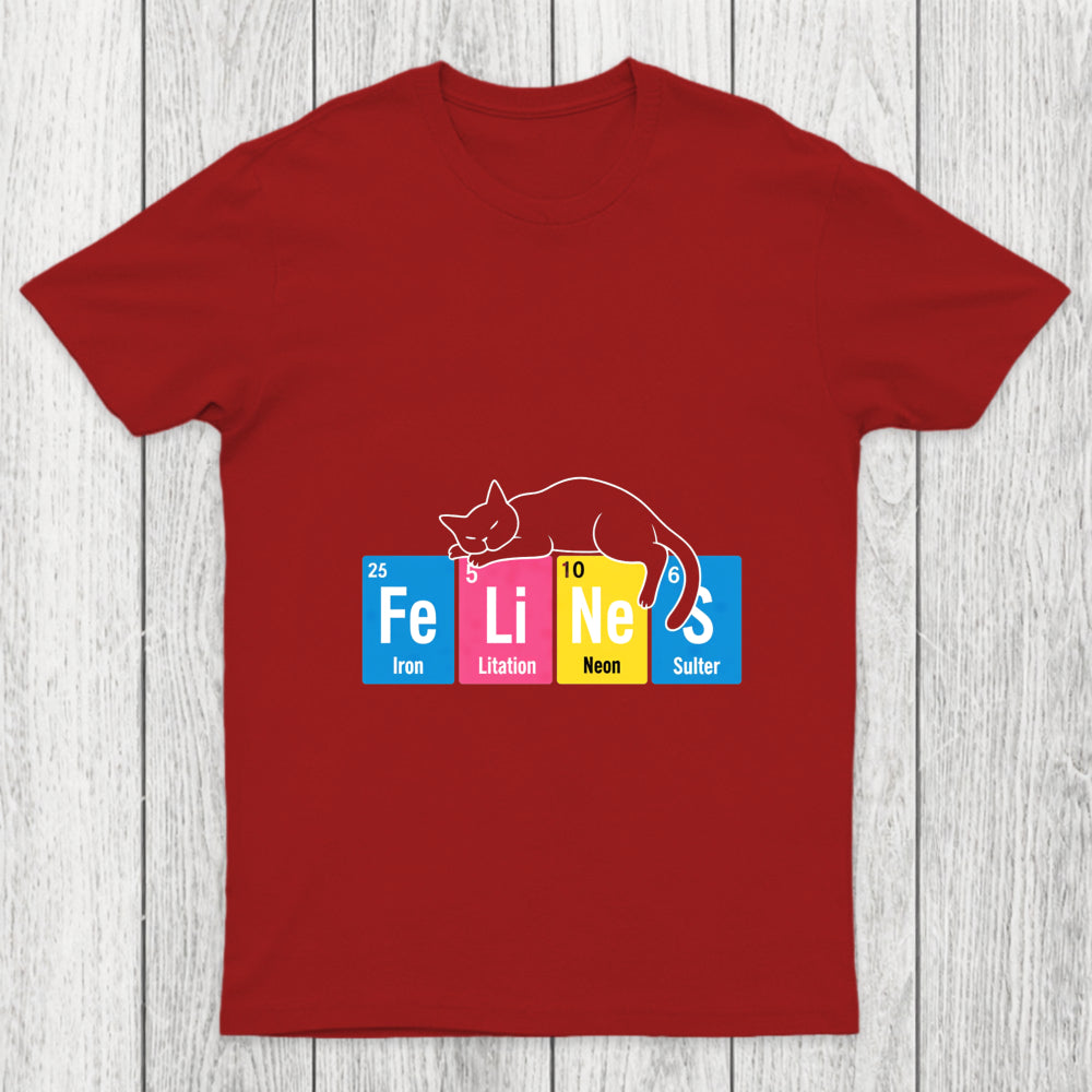 Felines Science Periodic Cat Chicluma T Shirt