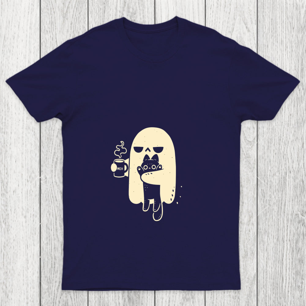 Cute Ghost Holding Cat Chicluma T Shirt