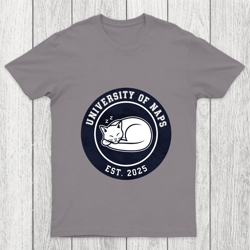University Of Naps Sleeping Cat Chicluma T Shirt